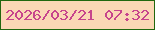 文字の大きさ：4、枠の色：21670e、背景の色：fbd7b5、文字の色：c7448c 無料ブログパーツのブログ時計