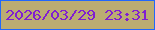 文字の大きさ：5、枠の色：2167fb、背景の色：bbac72、文字の色：801ed1 無料ブログパーツのブログ時計