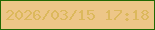 文字の大きさ：5、枠の色：216803、背景の色：edc688、文字の色：dcb85c 無料ブログパーツのブログ時計