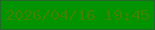 文字の大きさ：3、枠の色：216929、背景の色：019300、文字の色：3f8100 無料ブログパーツのブログ時計