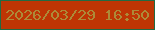 文字の大きさ：2、枠の色：216a43、背景の色：be3504、文字の色：ad8a38 無料ブログパーツのブログ時計