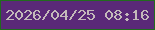 文字の大きさ：1、枠の色：216b1e、背景の色：5a2978、文字の色：c4baba 無料ブログパーツのブログ時計