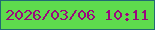 文字の大きさ：2、枠の色：216b72、背景の色：5edb4d、文字の色：9b057d 無料ブログパーツのブログ時計