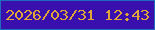 文字の大きさ：5、枠の色：216bbd、背景の色：390fad、文字の色：e0a538 無料ブログパーツのブログ時計