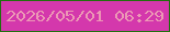 文字の大きさ：4、枠の色：216f0e、背景の色：d438ac、文字の色：ec98b5 無料ブログパーツのブログ時計