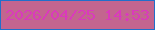文字の大きさ：3、枠の色：216fca、背景の色：c3658f、文字の色：da3abc 無料ブログパーツのブログ時計