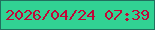 文字の大きさ：4、枠の色：21705e、背景の色：31d293、文字の色：c20738 無料ブログパーツのブログ時計