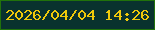 文字の大きさ：5、枠の色：21720b、背景の色：09322e、文字の色：efc90a 無料ブログパーツのブログ時計
