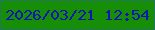 文字の大きさ：1、枠の色：21765c、背景の色：168e06、文字の色：0a13b5 無料ブログパーツのブログ時計