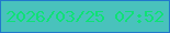 文字の大きさ：5、枠の色：2178cc、背景の色：49c2bc、文字の色：0fe176 無料ブログパーツのブログ時計