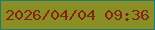 文字の大きさ：4、枠の色：217972、背景の色：898f24、文字の色：872216 無料ブログパーツのブログ時計