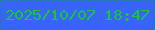 文字の大きさ：5、枠の色：2179b5、背景の色：3964fc、文字の色：12c838 無料ブログパーツのブログ時計