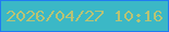 文字の大きさ：3、枠の色：217bf1、背景の色：3bb8c6、文字の色：b8c375 無料ブログパーツのブログ時計
