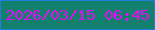 文字の大きさ：5、枠の色：217cdc、背景の色：137f6d、文字の色：e60cf4 無料ブログパーツのブログ時計