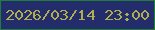 文字の大きさ：1、枠の色：217e3a、背景の色：242d6b、文字の色：afac52 無料ブログパーツのブログ時計