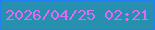 文字の大きさ：4、枠の色：2180f4、背景の色：2890af、文字の色：df6af5 無料ブログパーツのブログ時計