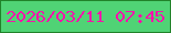 文字の大きさ：3、枠の色：21832a、背景の色：50d375、文字の色：fa11ac 無料ブログパーツのブログ時計