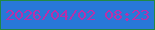 文字の大きさ：3、枠の色：218944、背景の色：2878d8、文字の色：b930a9 無料ブログパーツのブログ時計