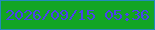 文字の大きさ：2、枠の色：218bbb、背景の色：12a525、文字の色：4b41ed 無料ブログパーツのブログ時計