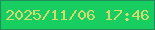 文字の大きさ：1、枠の色：218d5c、背景の色：19ce60、文字の色：d1dc70 無料ブログパーツのブログ時計
