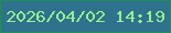 文字の大きさ：4、枠の色：218e5e、背景の色：2f728d、文字の色：93f190 無料ブログパーツのブログ時計