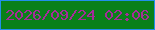 文字の大きさ：4、枠の色：218feb、背景の色：098019、文字の色：a52c99 無料ブログパーツのブログ時計