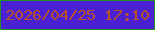 文字の大きさ：2、枠の色：21901e、背景の色：4b20d3、文字の色：b75229 無料ブログパーツのブログ時計