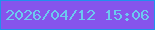文字の大きさ：4、枠の色：2190ed、背景の色：8654ec、文字の色：6cc9ef 無料ブログパーツのブログ時計