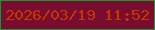 文字の大きさ：2、枠の色：219134、背景の色：780d30、文字の色：c63605 無料ブログパーツのブログ時計