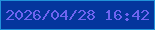 文字の大きさ：5、枠の色：2192d9、背景の色：04359d、文字の色：6e64f0 無料ブログパーツのブログ時計