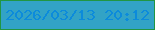 文字の大きさ：1、枠の色：219643、背景の色：32a3c6、文字の色：0c8bdb 無料ブログパーツのブログ時計