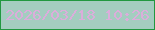 文字の大きさ：3、枠の色：219840、背景の色：a4cdc0、文字の色：dbaddb 無料ブログパーツのブログ時計