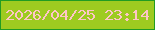 文字の大きさ：5、枠の色：219c22、背景の色：9ecb20、文字の色：fec6c8 無料ブログパーツのブログ時計