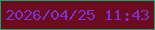 文字の大きさ：4、枠の色：219e6b、背景の色：6d0a1d、文字の色：7533d1 無料ブログパーツのブログ時計
