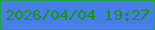 文字の大きさ：4、枠の色：21a04f、背景の色：477ee8、文字の色：17920d 無料ブログパーツのブログ時計