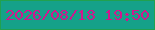 文字の大きさ：5、枠の色：21a14f、背景の色：15a189、文字の色：d1168e 無料ブログパーツのブログ時計