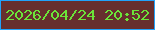 文字の大きさ：4、枠の色：21a2fa、背景の色：662e2e、文字の色：6be439 無料ブログパーツのブログ時計