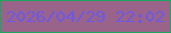 文字の大きさ：4、枠の色：21a460、背景の色：9a6389、文字の色：6c59e6 無料ブログパーツのブログ時計