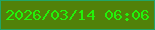 文字の大きさ：5、枠の色：21a567、背景の色：518109、文字の色：24f10a 無料ブログパーツのブログ時計