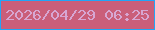 文字の大きさ：4、枠の色：21a5f7、背景の色：ca5e7a、文字の色：d7a6d2 無料ブログパーツのブログ時計