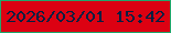 文字の大きさ：3、枠の色：21a66b、背景の色：dc0112、文字の色：011f42 無料ブログパーツのブログ時計