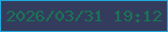 文字の大きさ：5、枠の色：21a8da、背景の色：343c5e、文字の色：197554 無料ブログパーツのブログ時計