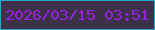 文字の大きさ：3、枠の色：21a9c6、背景の色：3c3149、文字の色：9920e2 無料ブログパーツのブログ時計