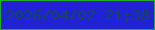 文字の大きさ：3、枠の色：21aa2e、背景の色：2122d5、文字の色：124857 無料ブログパーツのブログ時計