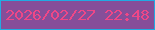 文字の大きさ：1、枠の色：21abe2、背景の色：864e99、文字の色：ef4787 無料ブログパーツのブログ時計