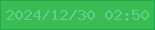 文字の大きさ：2、枠の色：21ac4c、背景の色：3bbb53、文字の色：59d38a 無料ブログパーツのブログ時計