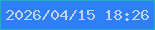 文字の大きさ：5、枠の色：21afbf、背景の色：2f7ff6、文字の色：c2d1ec 無料ブログパーツのブログ時計