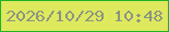 文字の大きさ：1、枠の色：21b227、背景の色：dee95e、文字の色：8a9582 無料ブログパーツのブログ時計