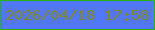 文字の大きさ：4、枠の色：21b407、背景の色：5377f9、文字の色：818a32 無料ブログパーツのブログ時計