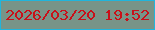 文字の大きさ：4、枠の色：21b5dc、背景の色：789488、文字の色：c91019 無料ブログパーツのブログ時計